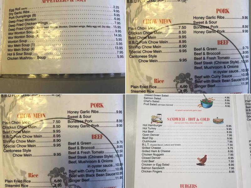 Alix-Gator Inn Menu