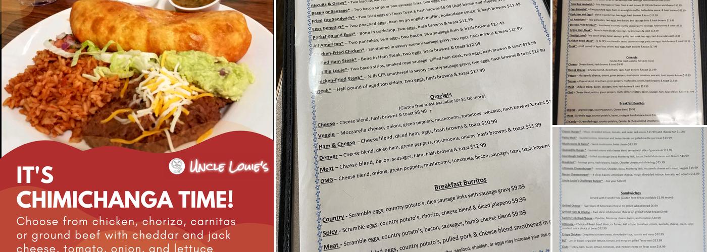 Uncle Louie's Diner Menu