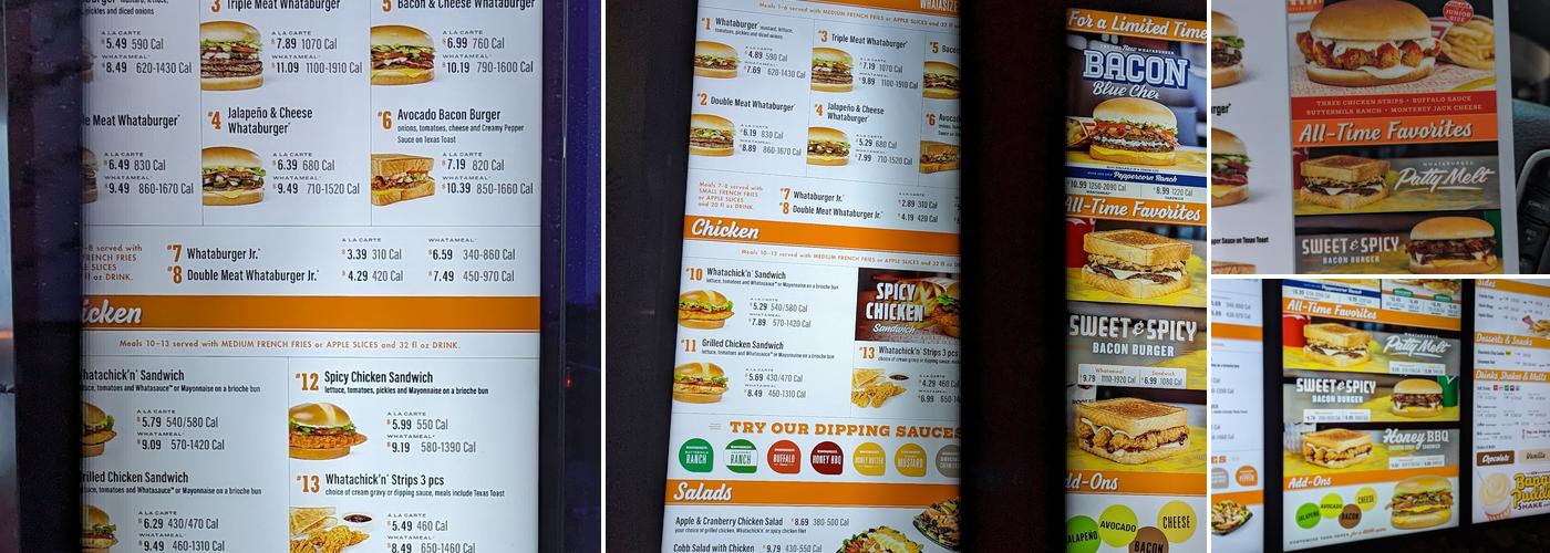 Whataburger Menu