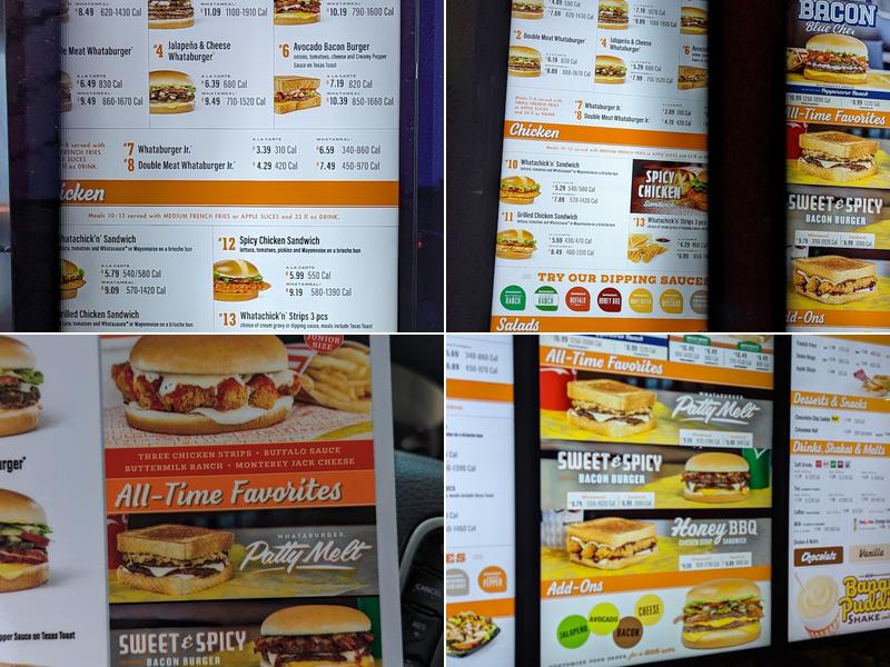 Whataburger Menu