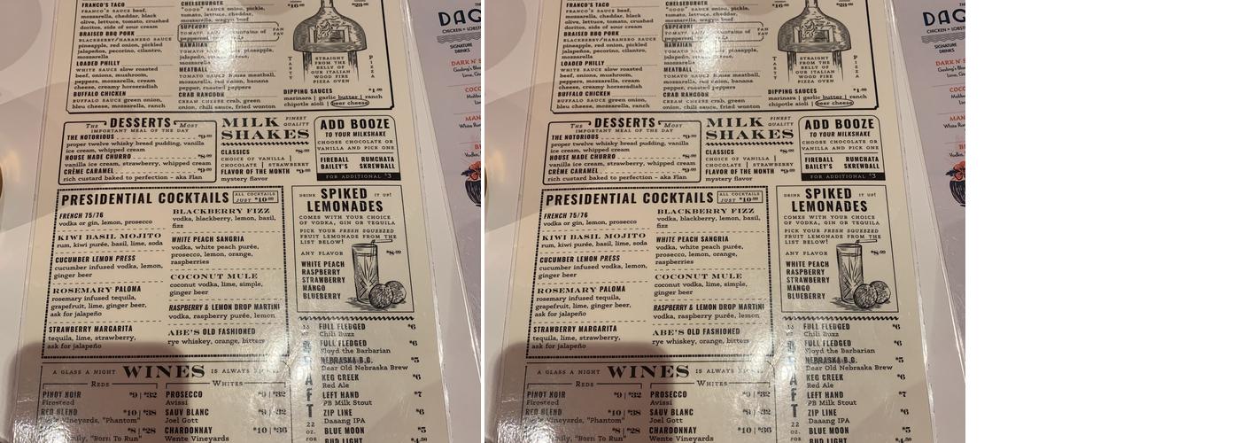 Leighton's Pub Menu