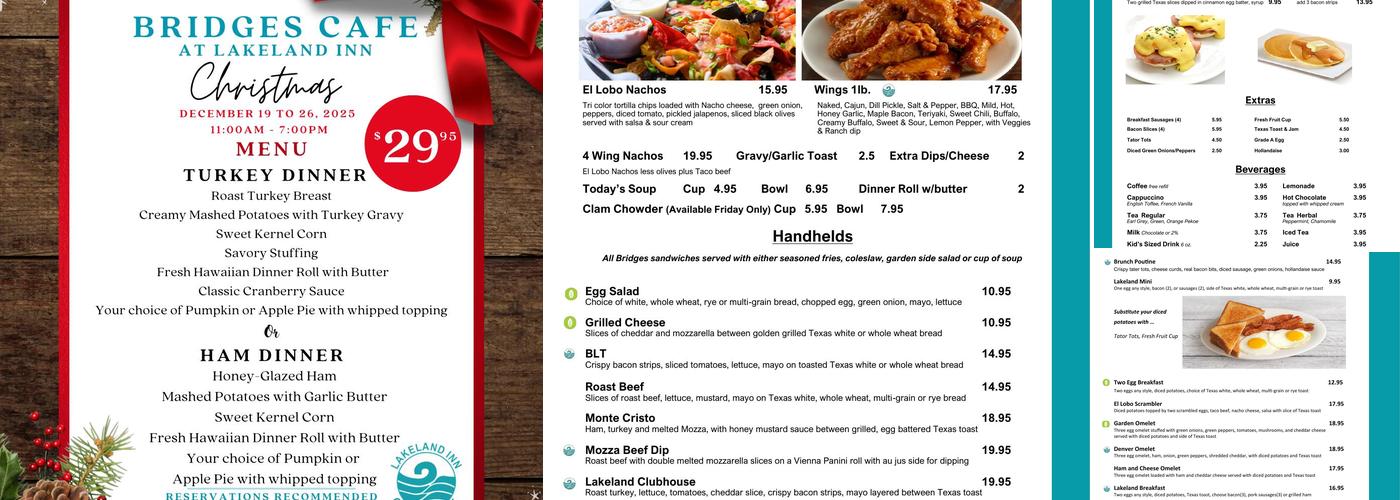 Bridges Café Menu
