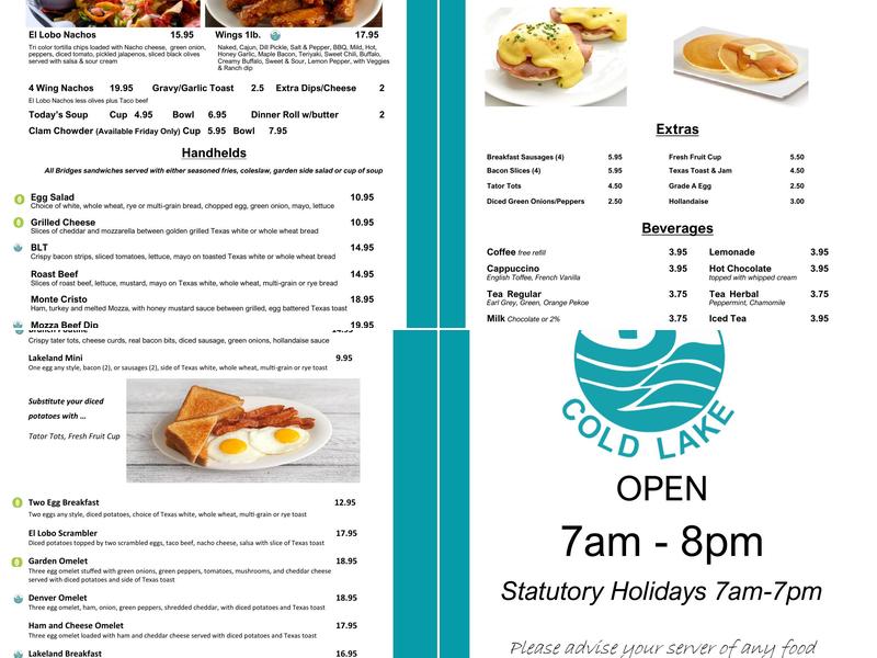 Bridges Café Menu