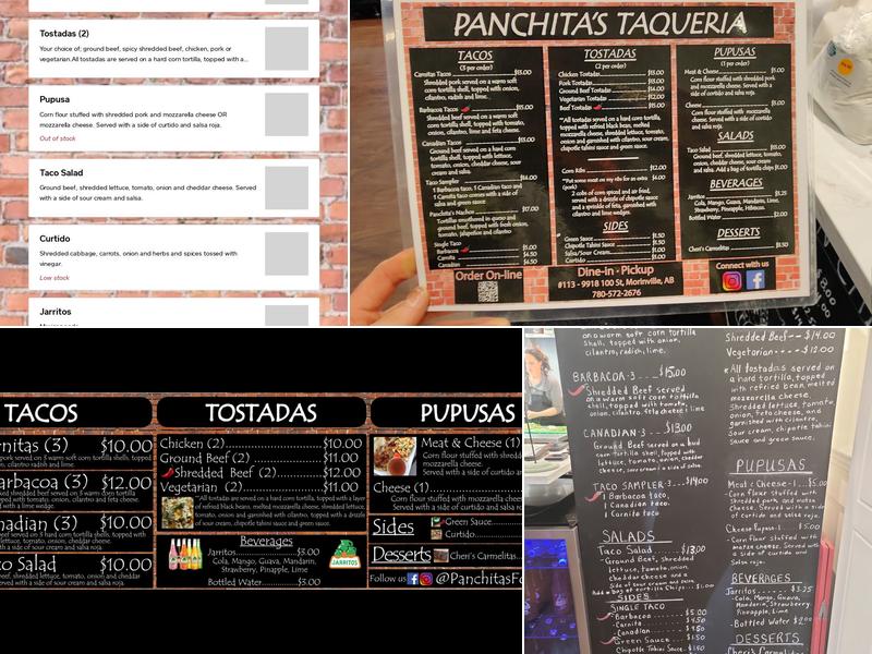 Panchita’s Taqueria Menu