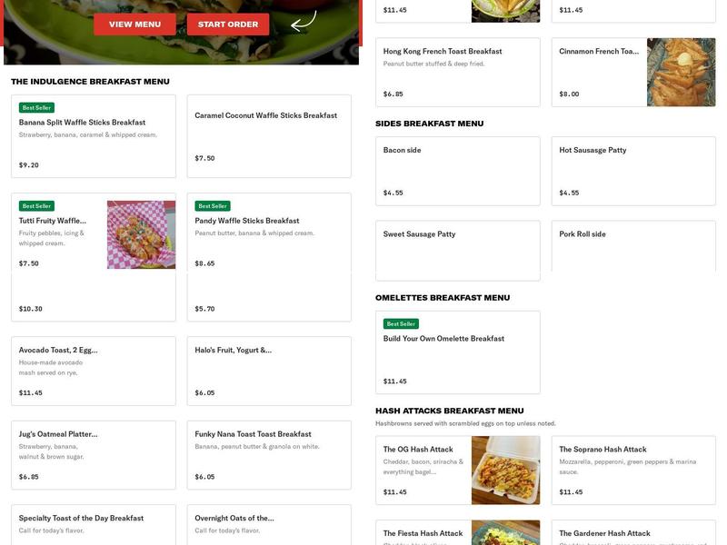Pandarella's Menu