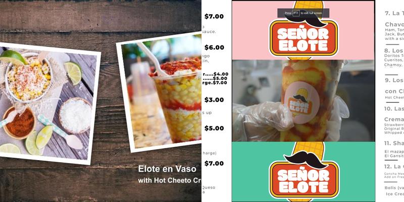 Senor Elote Menu