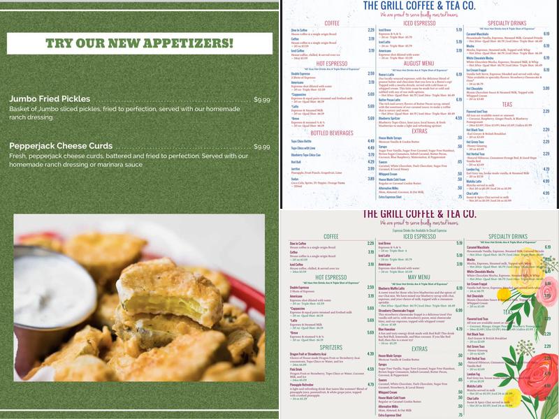 The grill Menu
