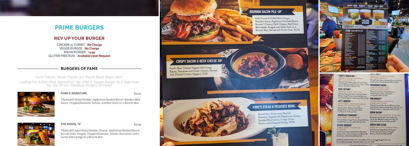 Ford's Garage Gainesville Menu