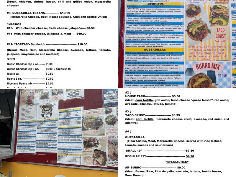 Mr Tacos Grill Pensacola Menu