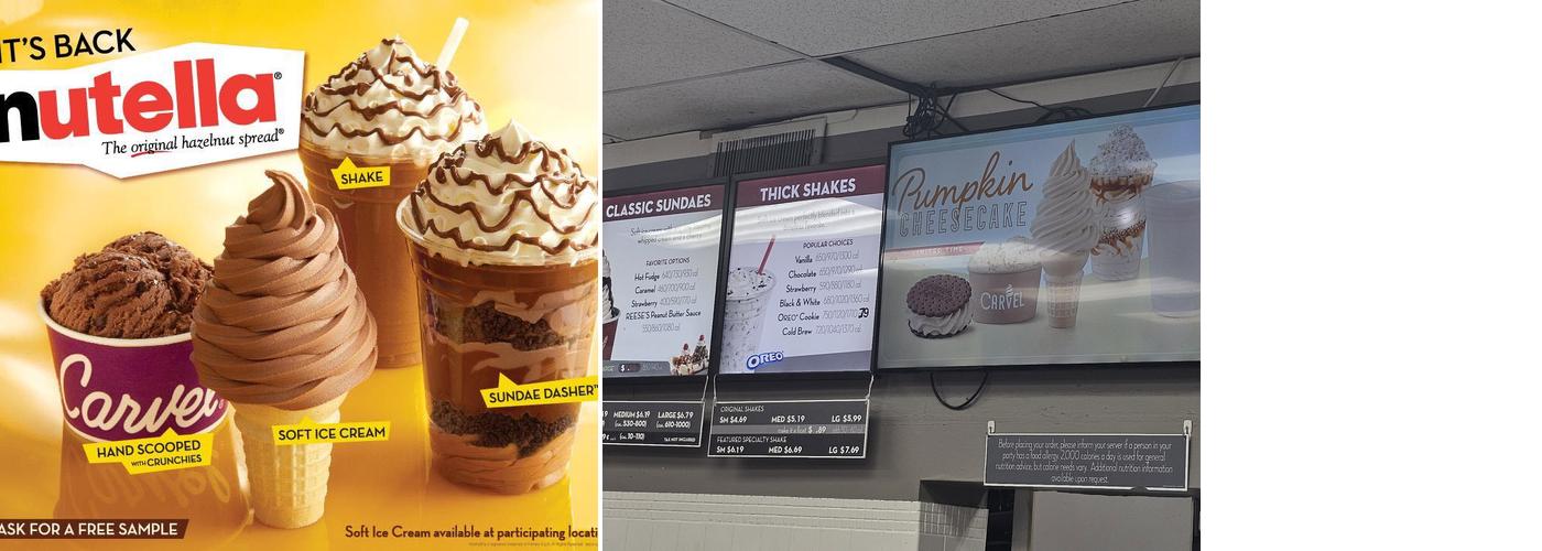Carvel Menu