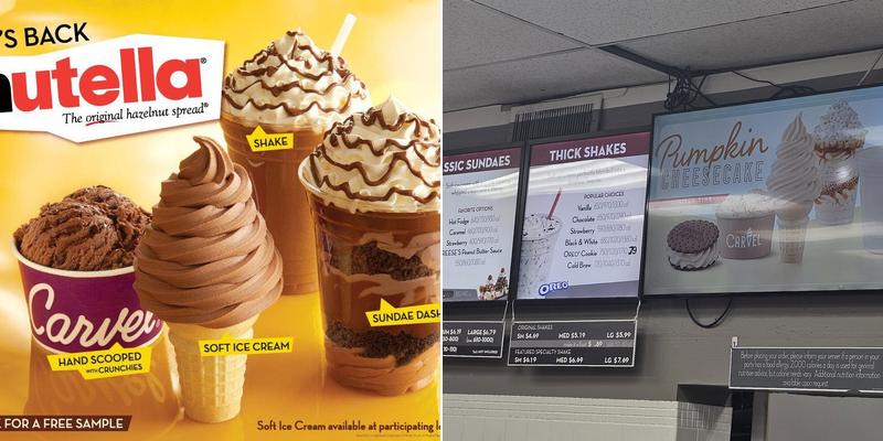 Carvel Menu