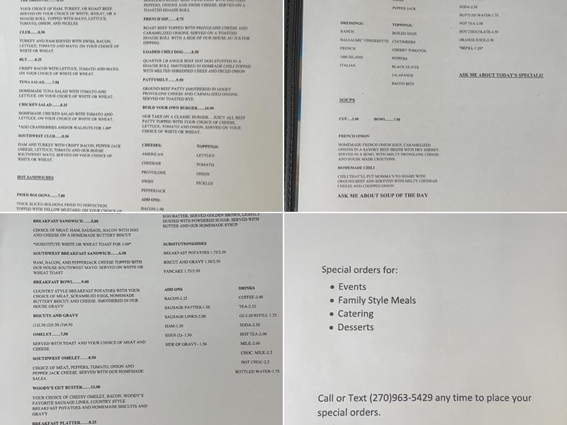 Blue Collar Grill Menu