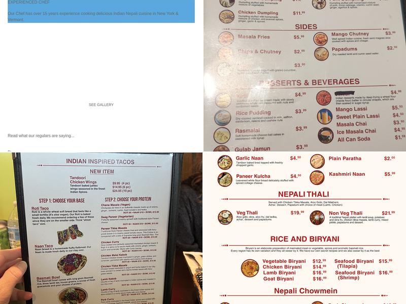 Everest Restaurant Menu