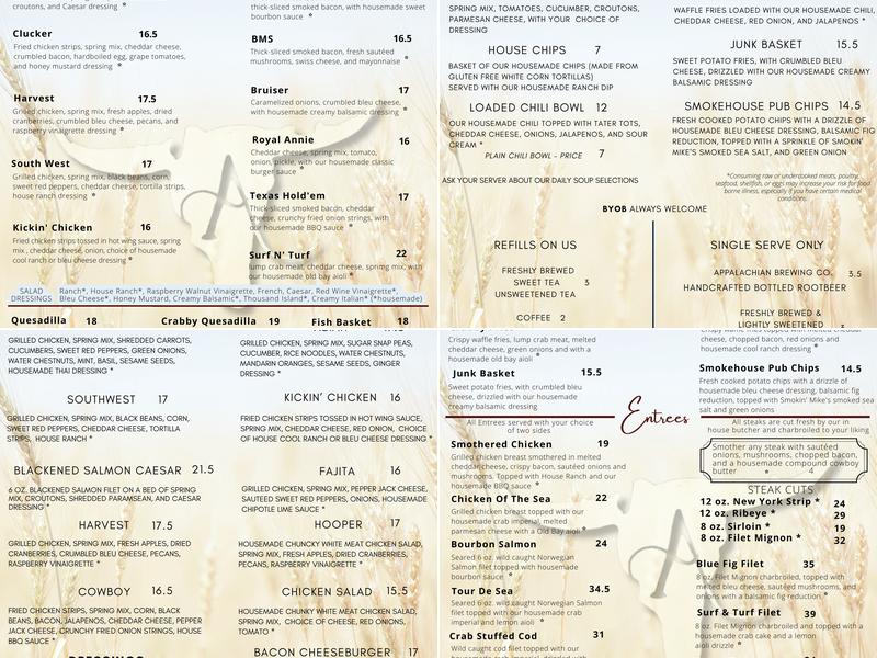 Wild Annie's Menu