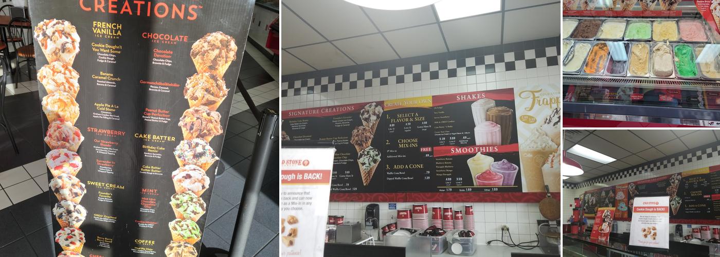 Cold Stone Creamery Menu