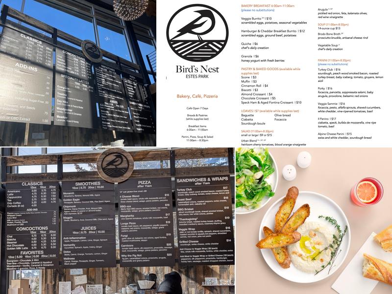 Bird's Nest Menu