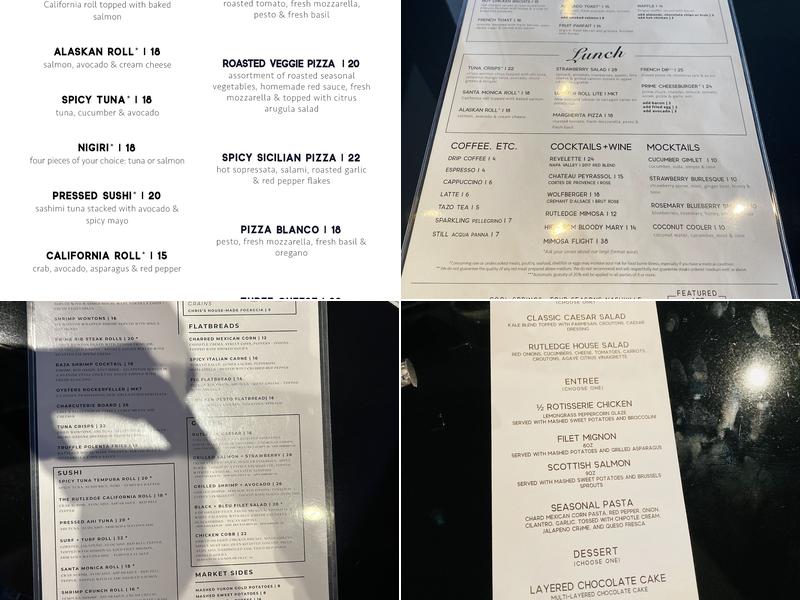 The Rutledge Menu