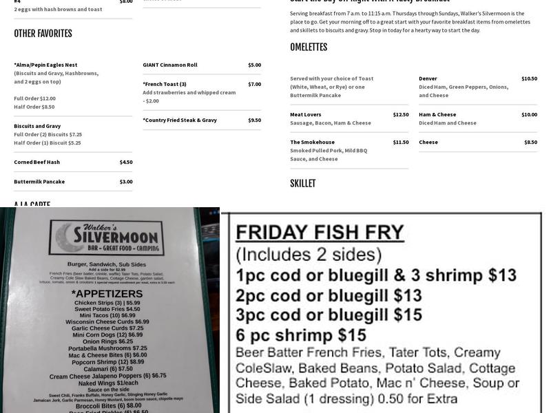 Walker's Silvermoon Menu