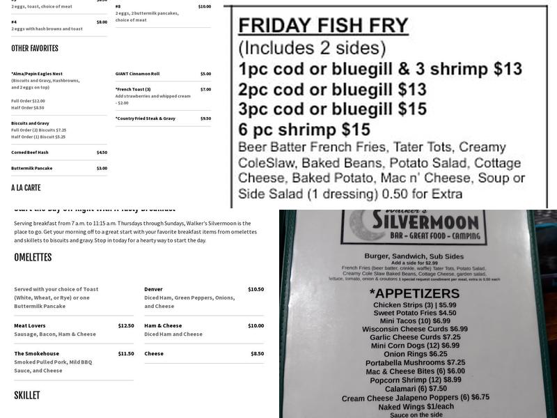 Walker's Silvermoon Menu