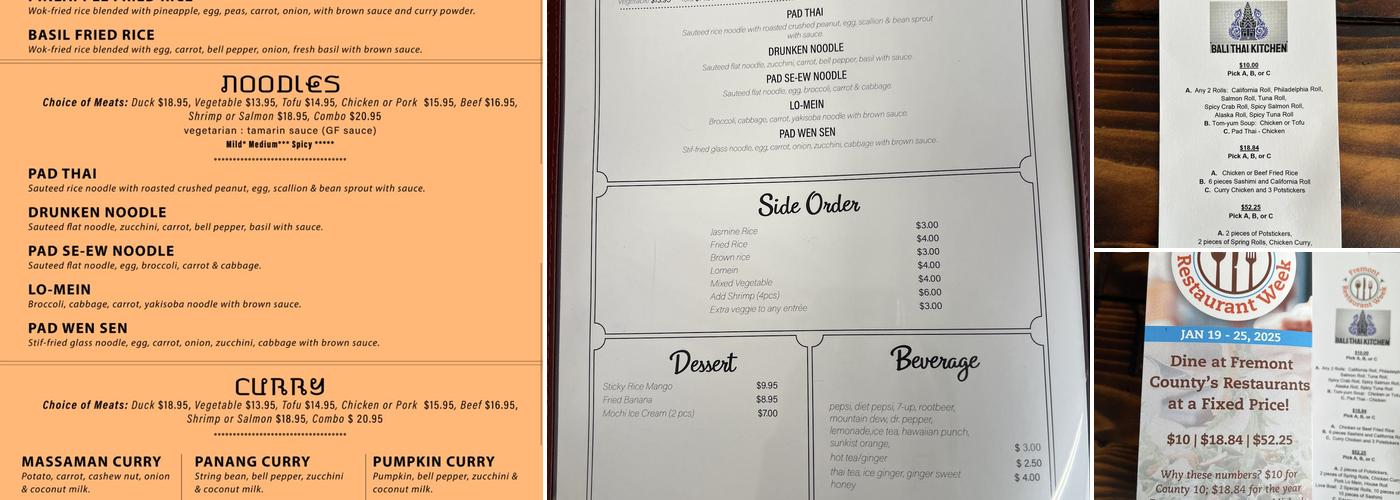68 Thai Kitchen Menu