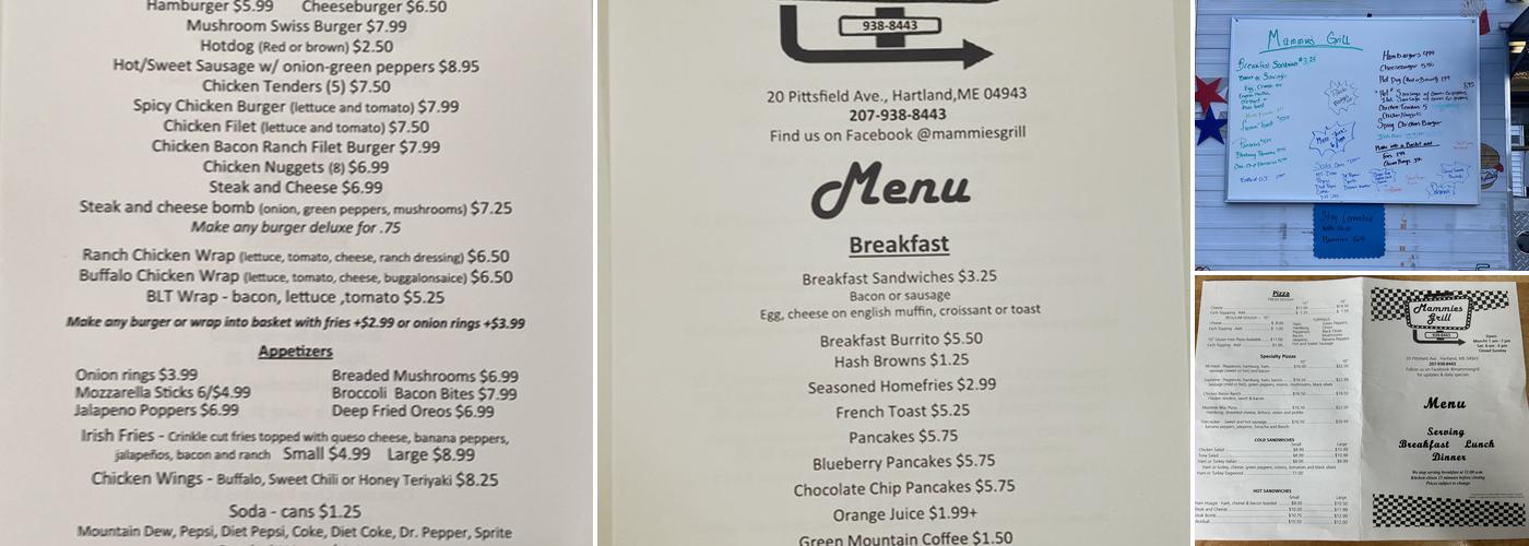 Mammies Grill Menu