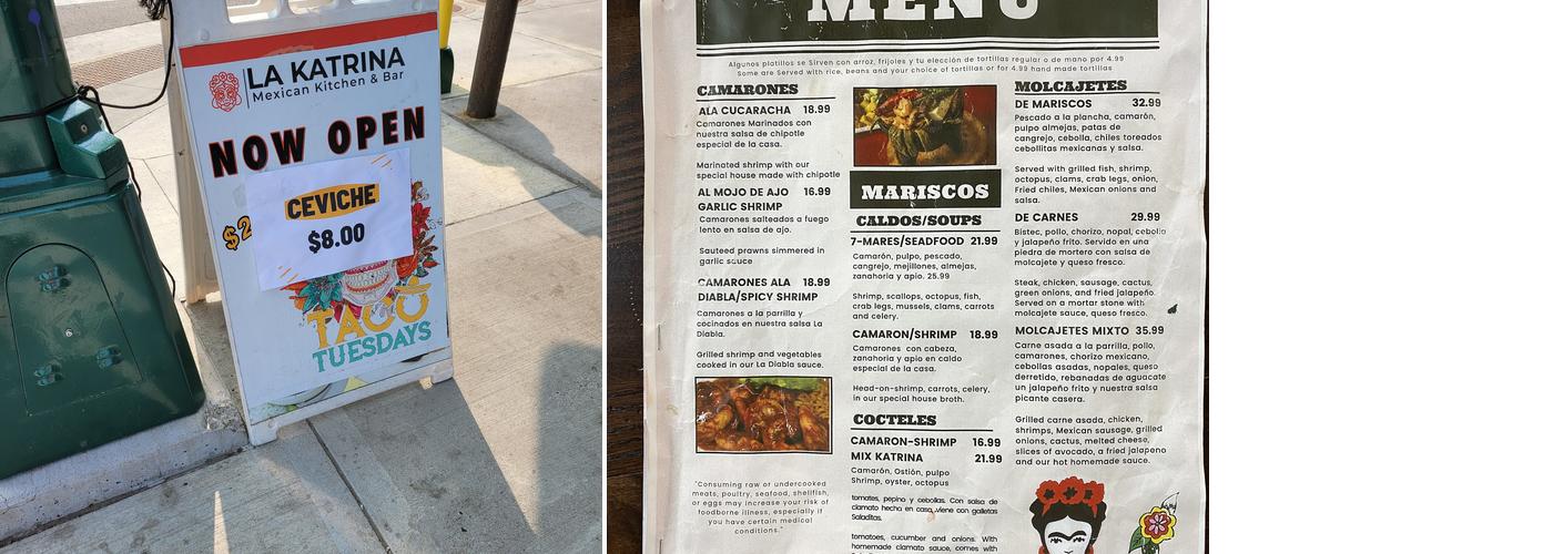 La Katrina Mexican Kitchen & Bar Menu