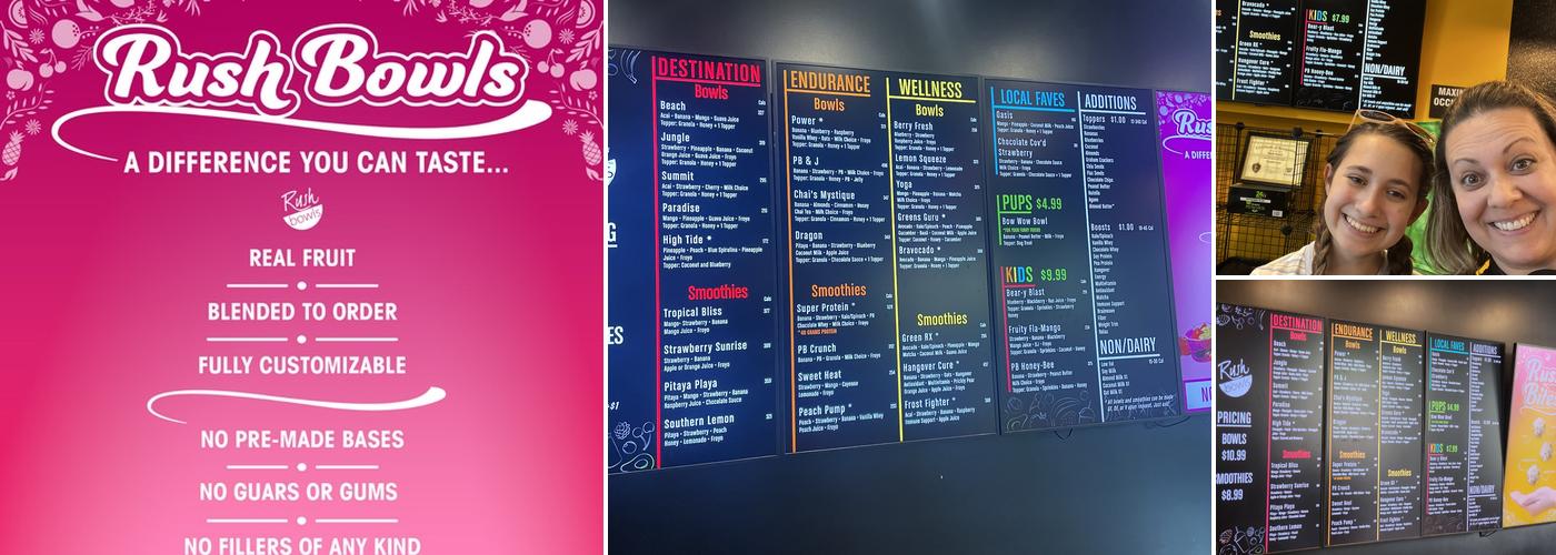 Rush Bowls Menu