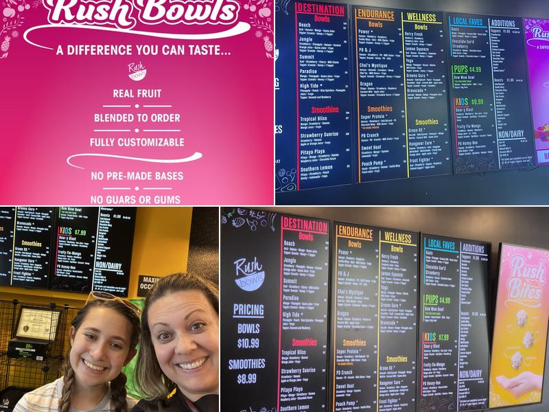 Rush Bowls Menu