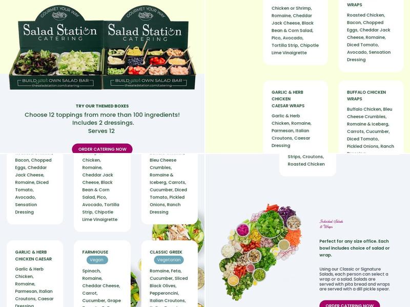 The Salad Station Menu