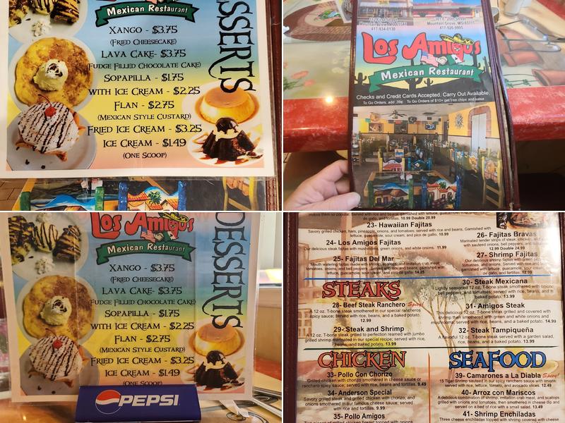 Los Amigos Mexican Restaurant Menu