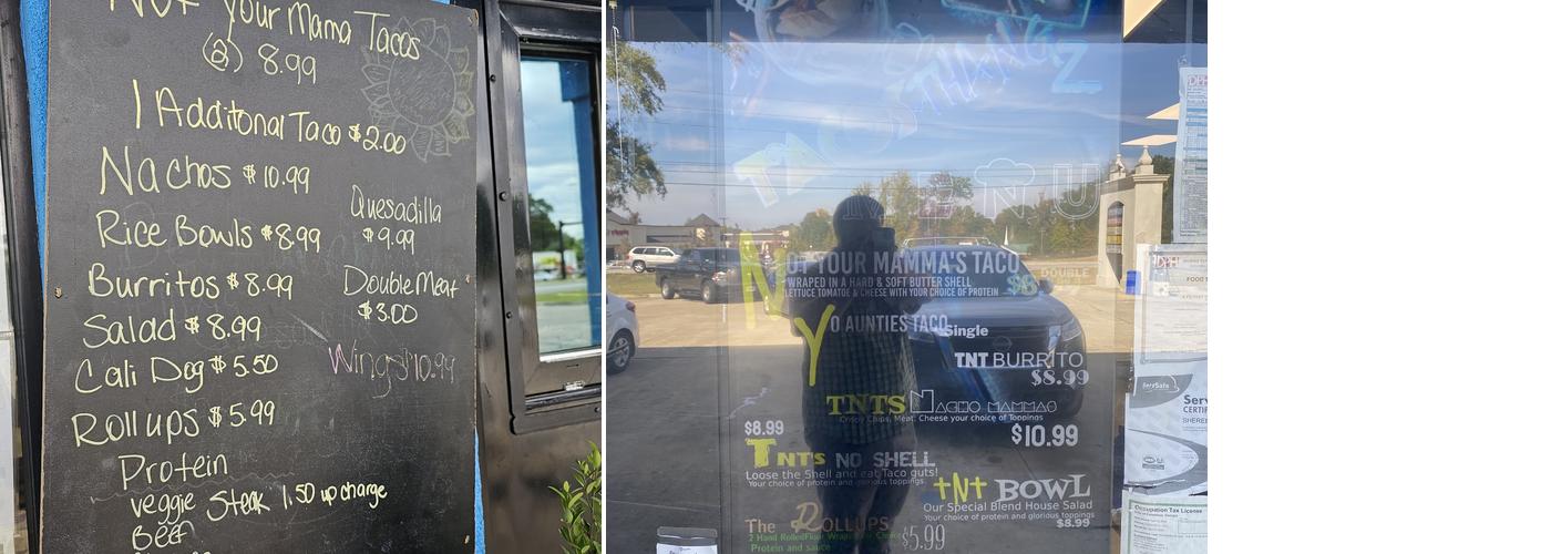 Taco’s N Thangz Menu