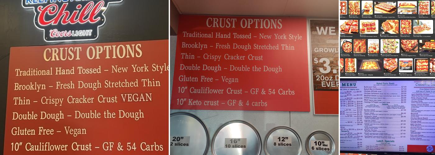 Zzeeks Pizza Menu