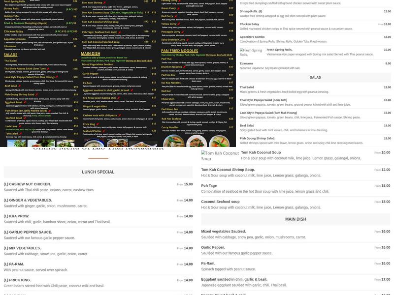 LAOTHAI restaurant Menu