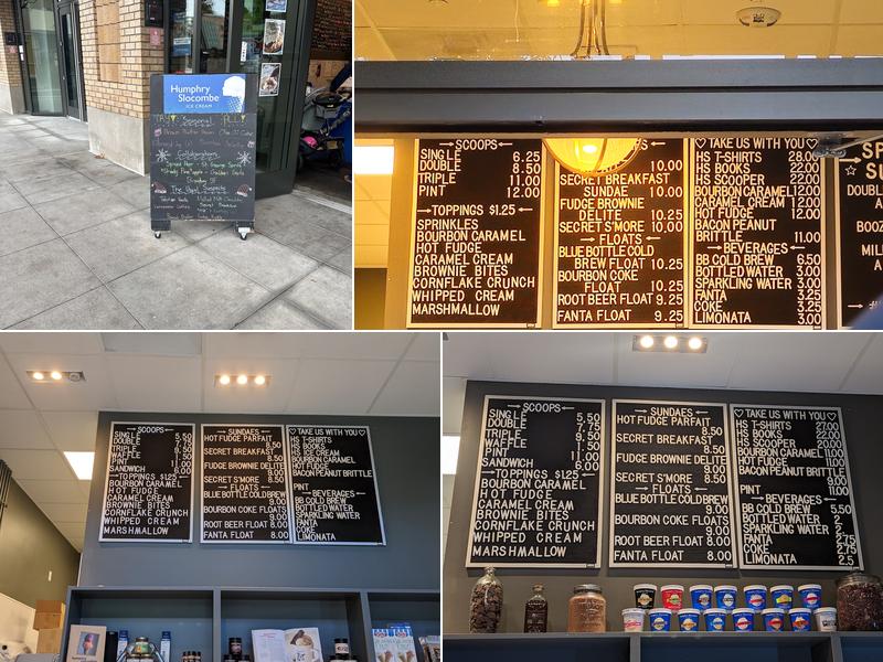 Humphry Slocombe Redwood City Menu