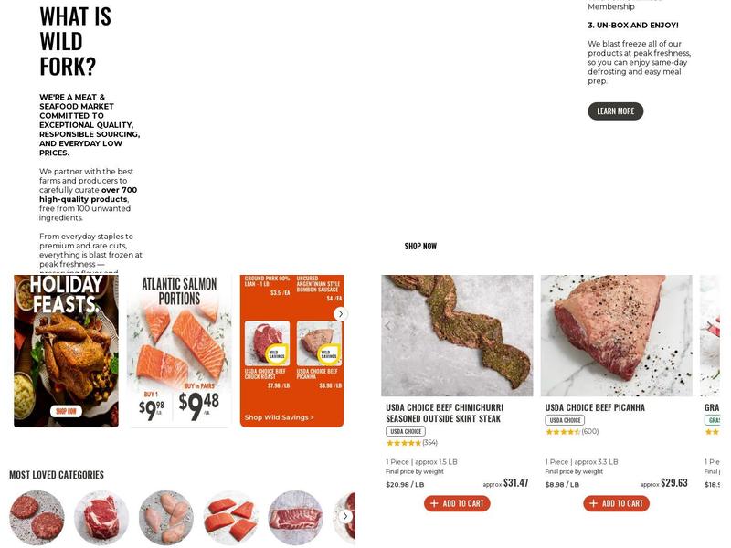 Wild Fork Menu