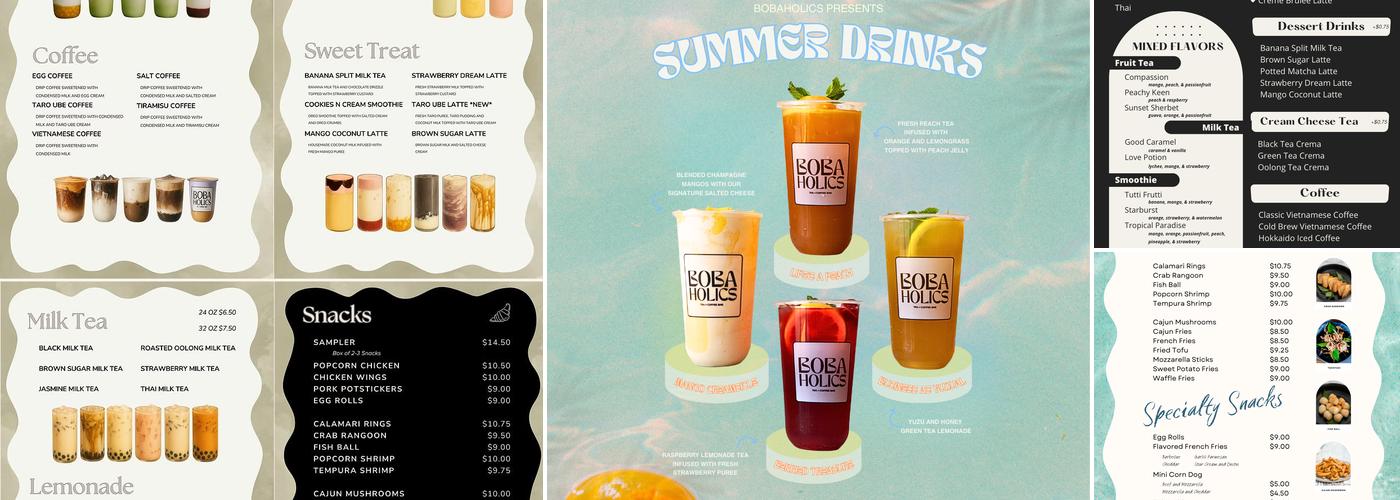 Bobaholics Menu