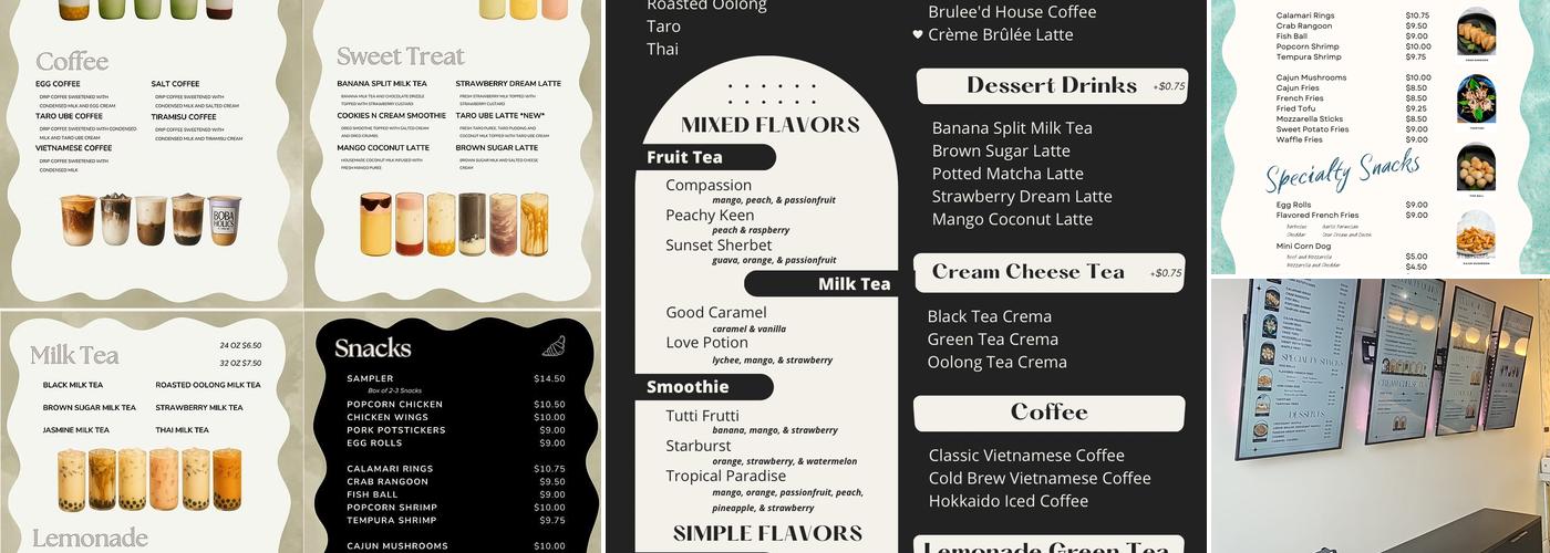 Bobaholics Menu