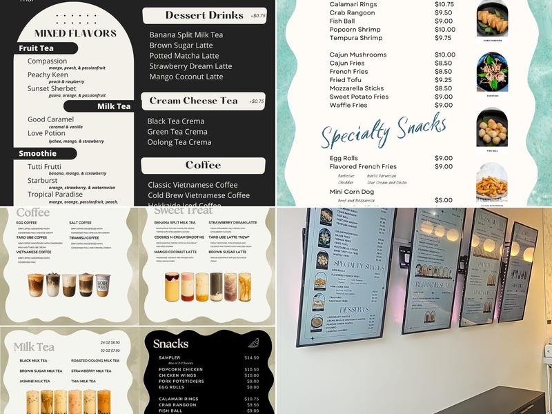 Bobaholics Menu