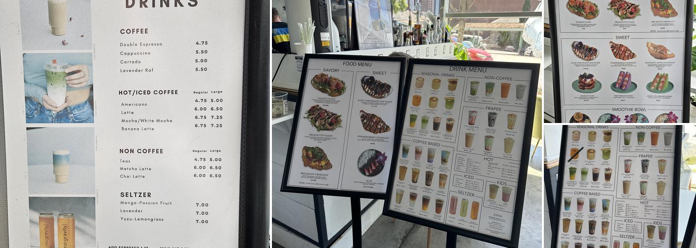 Adore Coffee House Menu