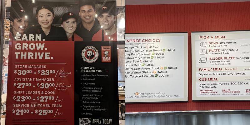 Panda Express Menu