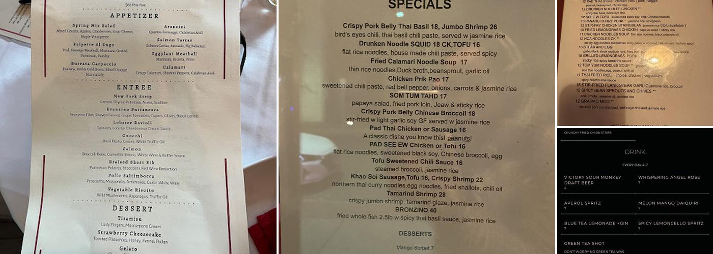 Noa by September in Bangkok Menu