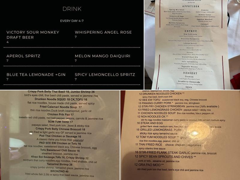 Noa by September in Bangkok Menu