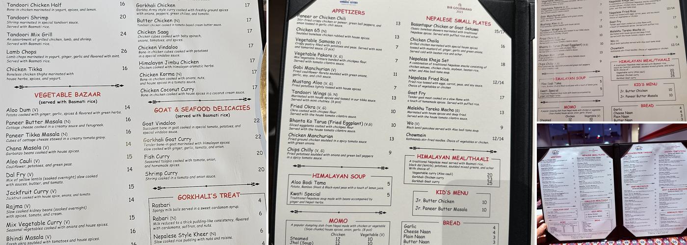 Gorkhali Kitchen Menu