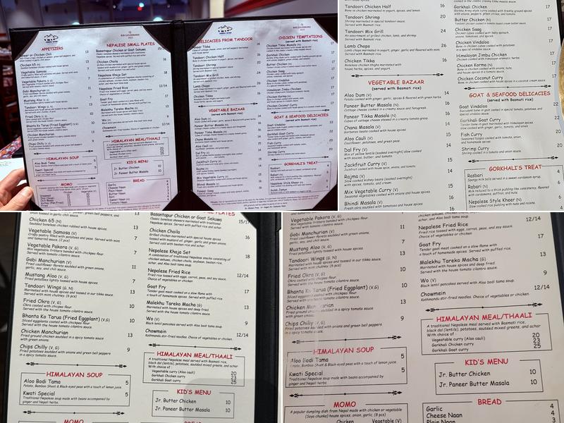 Gorkhali Kitchen Menu