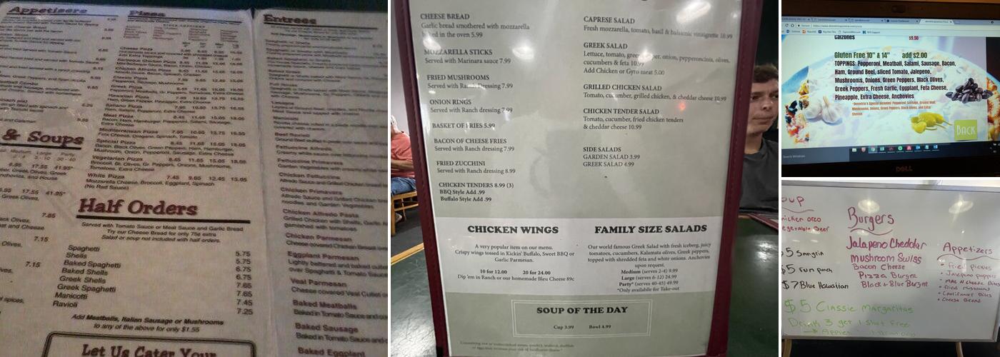 Godson's Pizzeria Menu