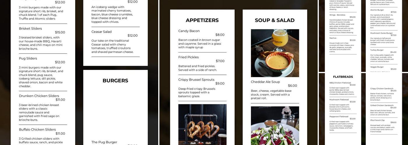 The Parched Pug Menu