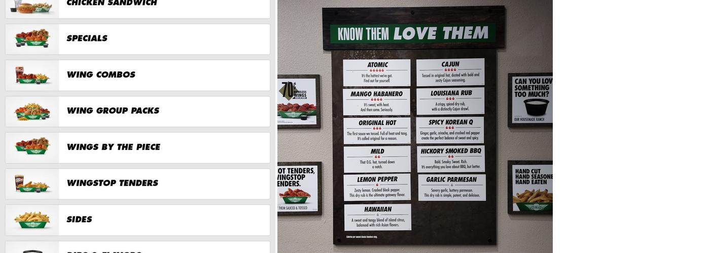 Wingstop Menu