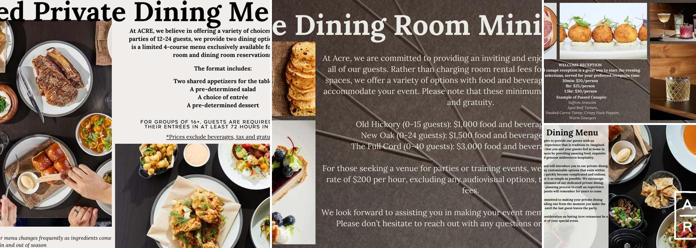 Acre Restaurant Menu