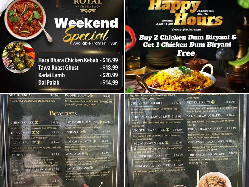 Royal Hyderabad Menu