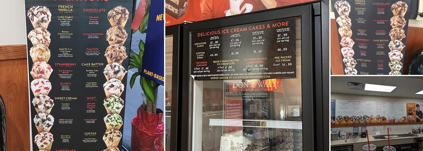 Cold Stone Creamery Menu